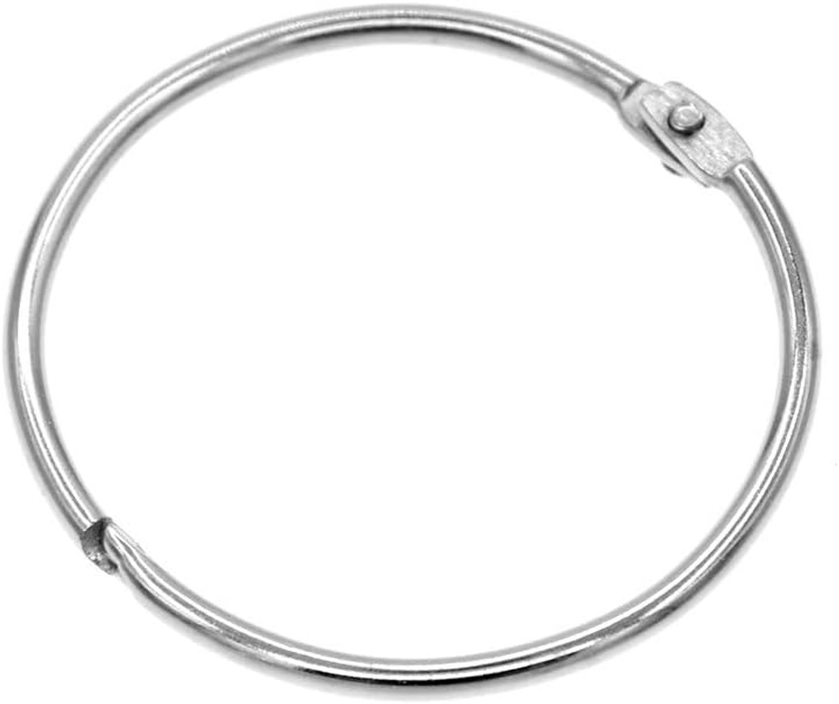 Metalen ronde douchegordijnring, eenvoudig te openen sluiting, 20 Pack zilver 2 Inch Diameter Drape Ring Loops Badkamer, Home Decoratie, Verplaatsbare Gesp Geschikte Vaste Paal
