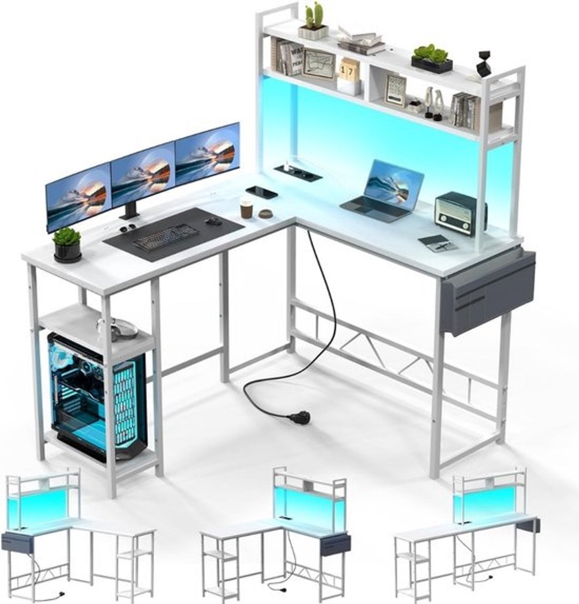 Gaminghoekbureau - L-vormig bureau - Computerbureau