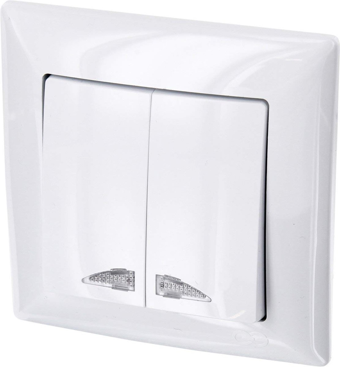 Inbouwschakelaar, led, insteekklem, alles-in-én, serie G1 zuiver wit