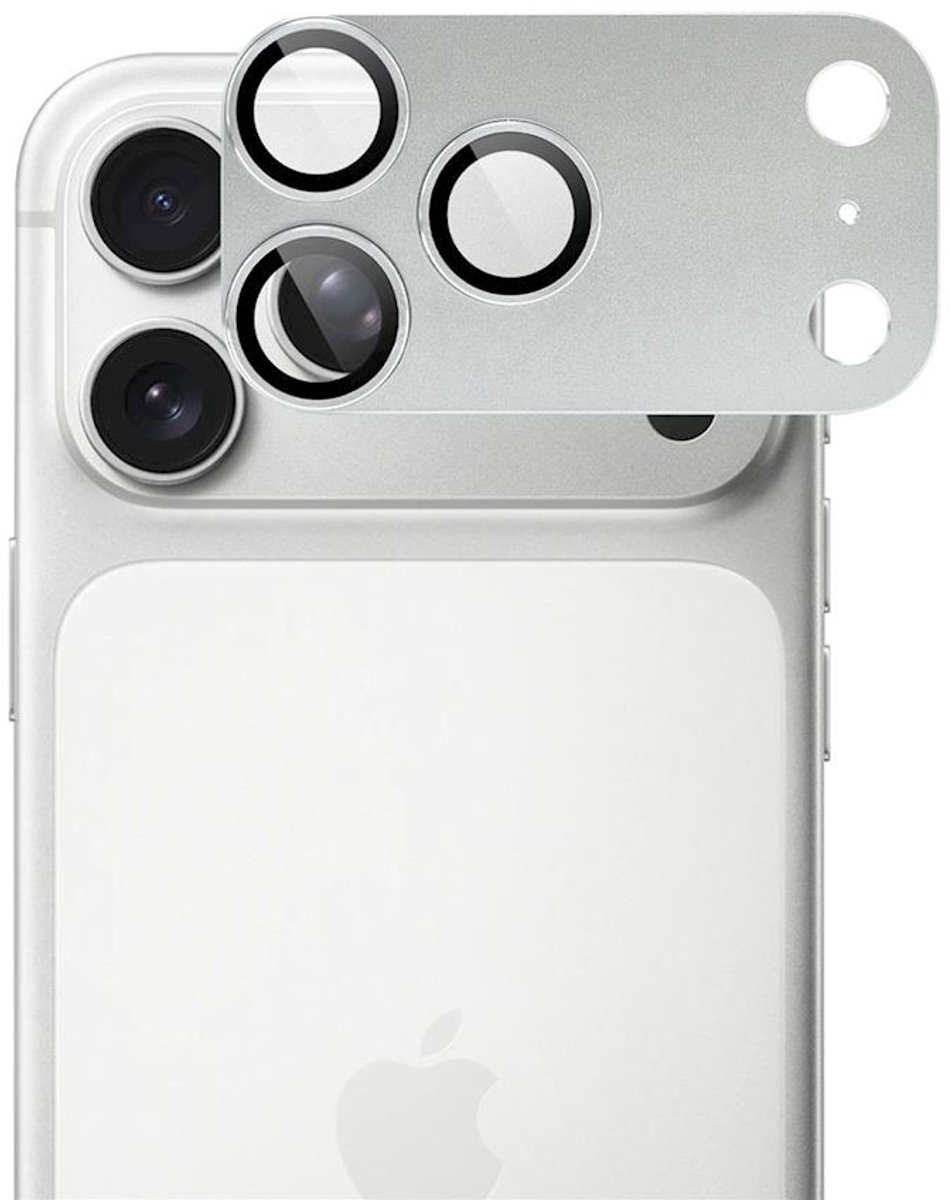 ScreenArmor Lens Shield iPhone 18 Pro Max Camera Protector – Zilver – Premium Aluminium Lensbescherming