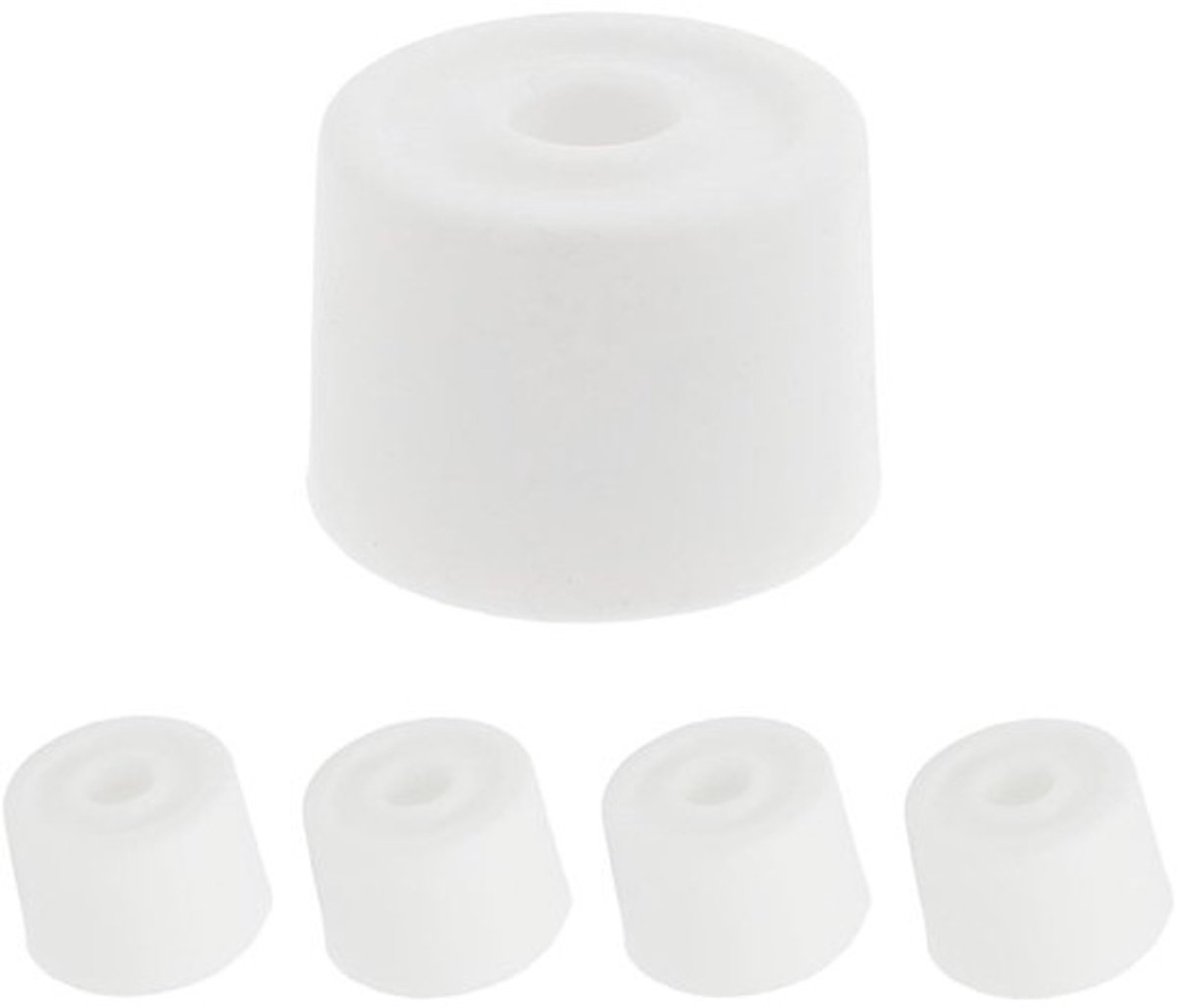 Dailygoods - Deurstopper Siliconenrubber - 4 Stuks - 35 mm Diameter - Antislip - Schokabsorberend - Wit - Eenvoudig te Installeren - Deurbuffer