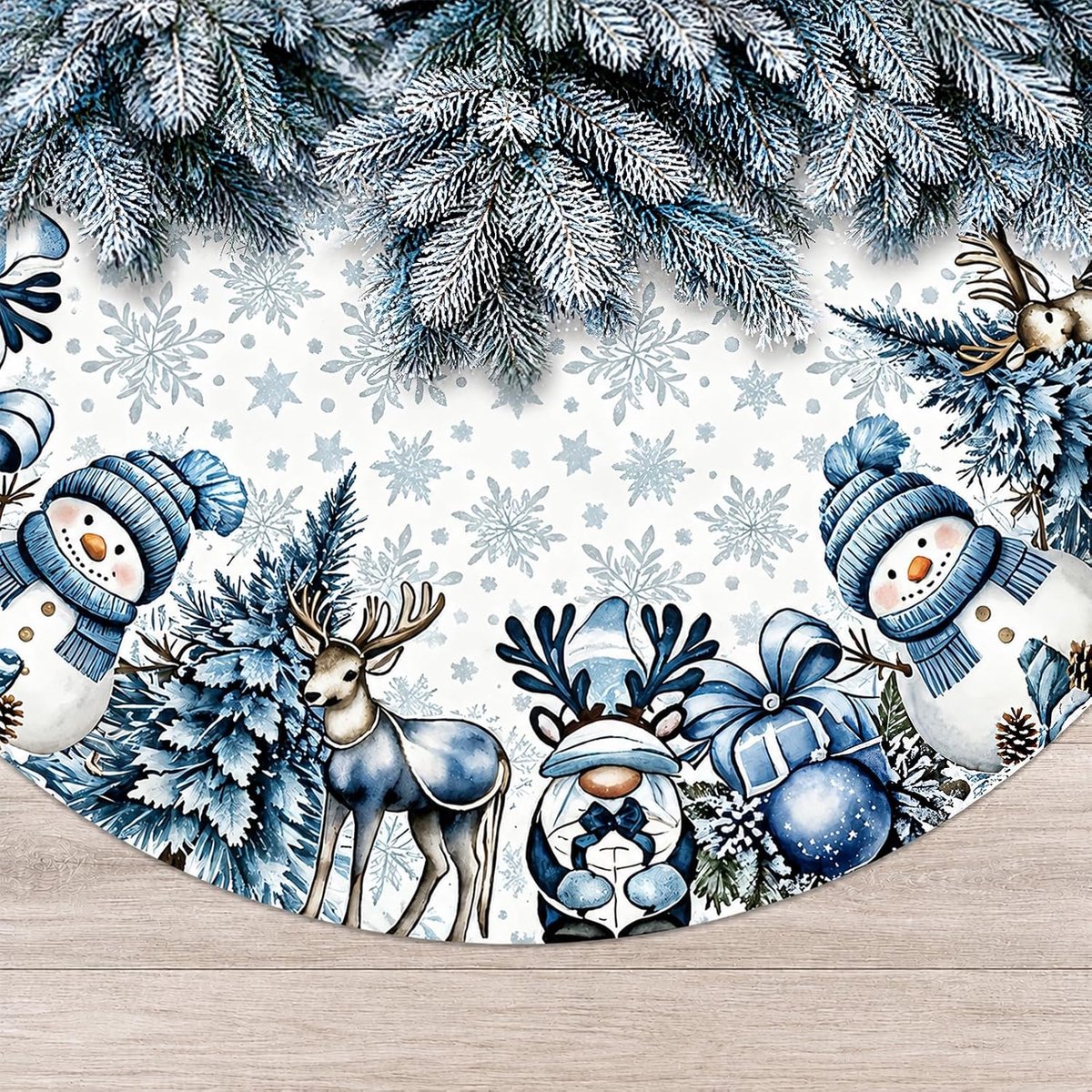 Kerstboomrok - 120cm - Kerstboomkleed - Kerstkleed - Boomdeken - Kerstboomkleden - Kerstboomversiering - Kerstboom Kleed Voor Onder De Kerstboom - Kerst - Sneeuwman - Kerstversieringen - Voor feestdecoratie en interieur