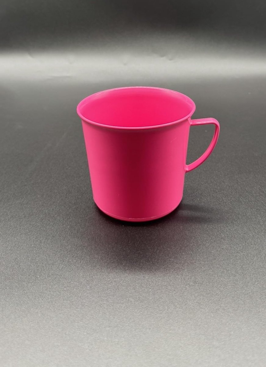 Mok kinderbeker herbruikbaar onbreekbaar 180 ml, kunststof, fuchsia