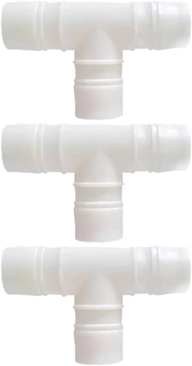 3 STKS Slang Barb T-vormige Connector, 25 mm T-stuk Type Gelijke Pijp Adapter, 3 Way Plastic Pijp Connectors, Weerhaak Plastic Fittings Pijpen Slang Connector