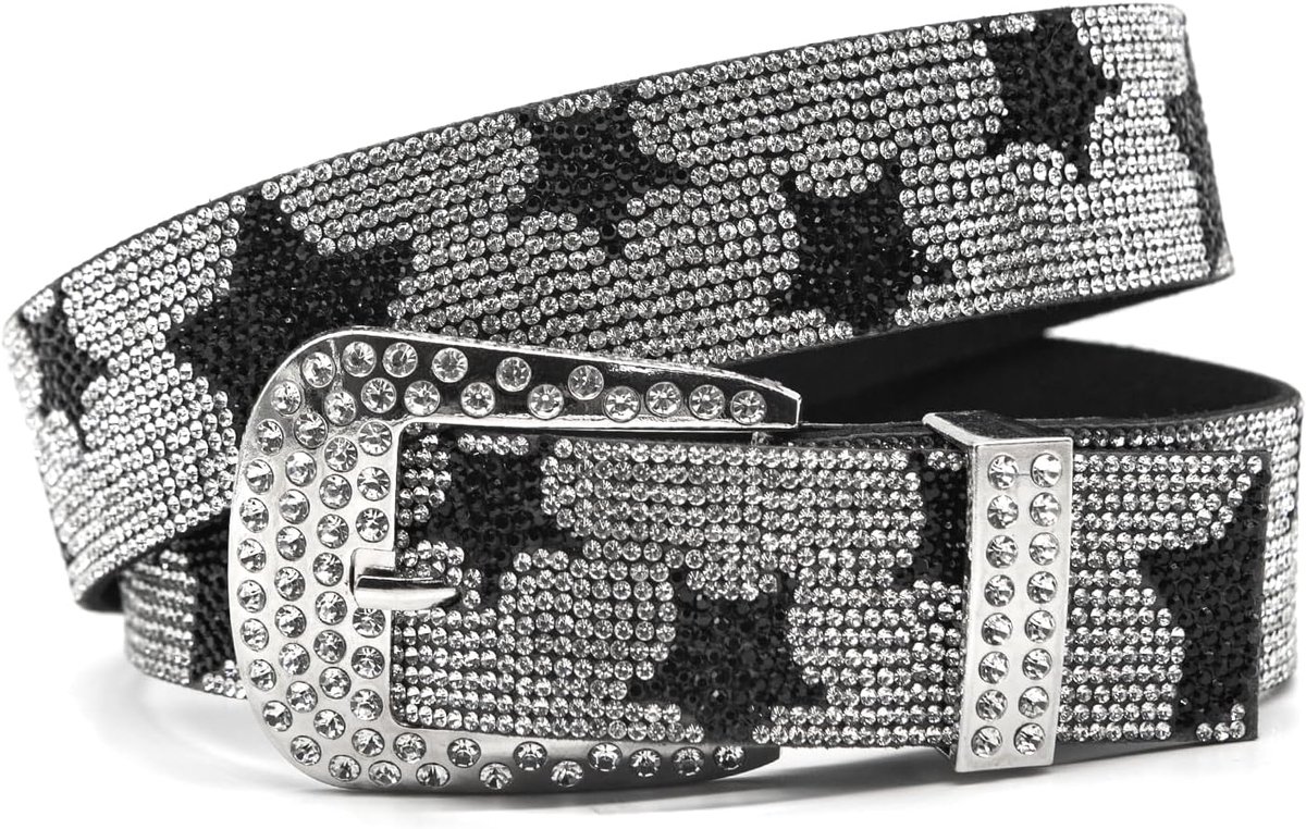 Y2K Strass Riem voor Vrouwen Mannen Klinknagels Riem Glitter Vintage Punk Taille Riem Straataccessoires - ShopVlot