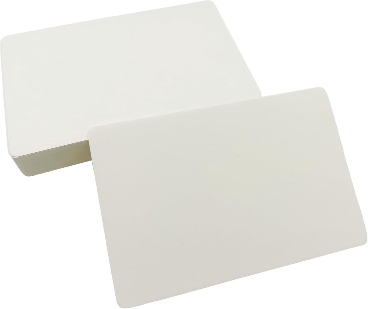 SnelShoppen - 50 Stuks Kraft Papierkaarten 10x15 cm, 350 g/m², Blanco DIY Ontwerp, A6 Indexkaarten, Moderaatkaarten, Cream Wit voor Wenskaarten, Postk