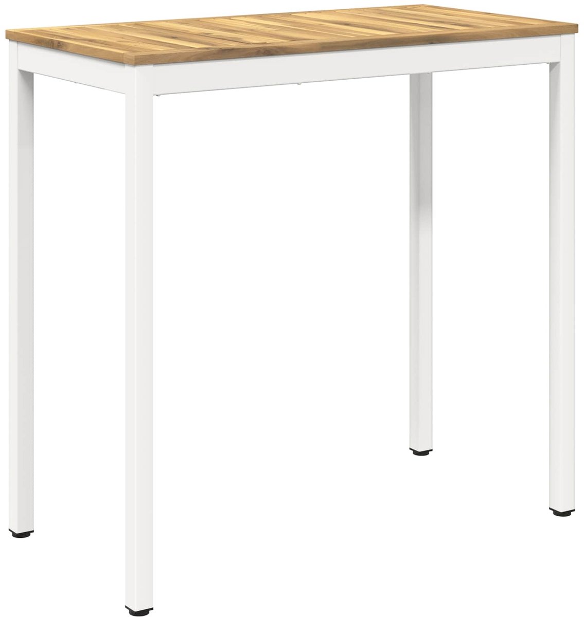 vidaXL Tuin - Bar - Tafel - NAARDEN - Witgewassen - 108,5 - x - 55 - x - 105 - cm