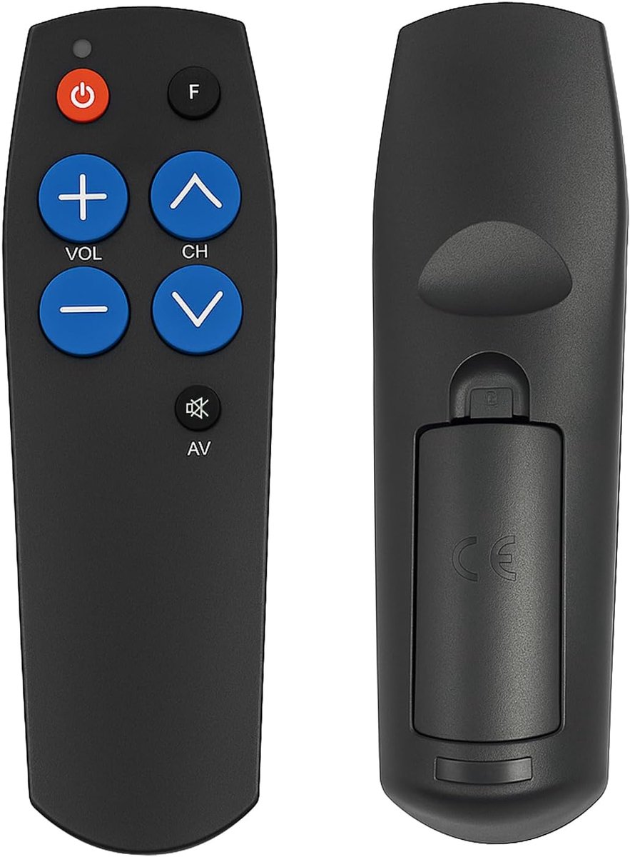 Universal TV Remote Control Time with Large Buttons, Easy to Operate and Configure, Universal Remote Control for - ShopVlot