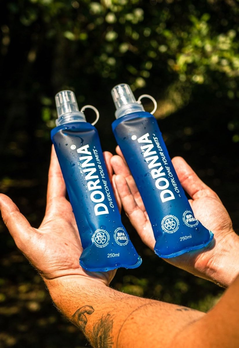 SnelShoppen - 2 x 1 Soft Bottle 250 ml - BPA-vrije Drinkfles voor Sport, Hardloopsessies, Reusable, Flexibele Drinkzak, Robuust en Lichtgewicht, Perfe