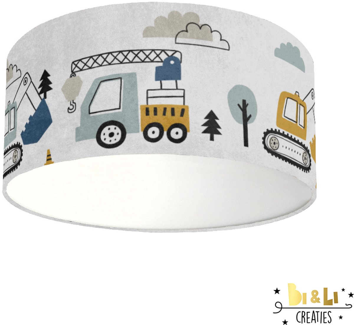 Plafondlamp Voertuigen-kinderkamer-sfeerverlichting-diffuser-E27 fitting-kinderkamerdecoratie-diameter 35 cm x 15 cm hoog-