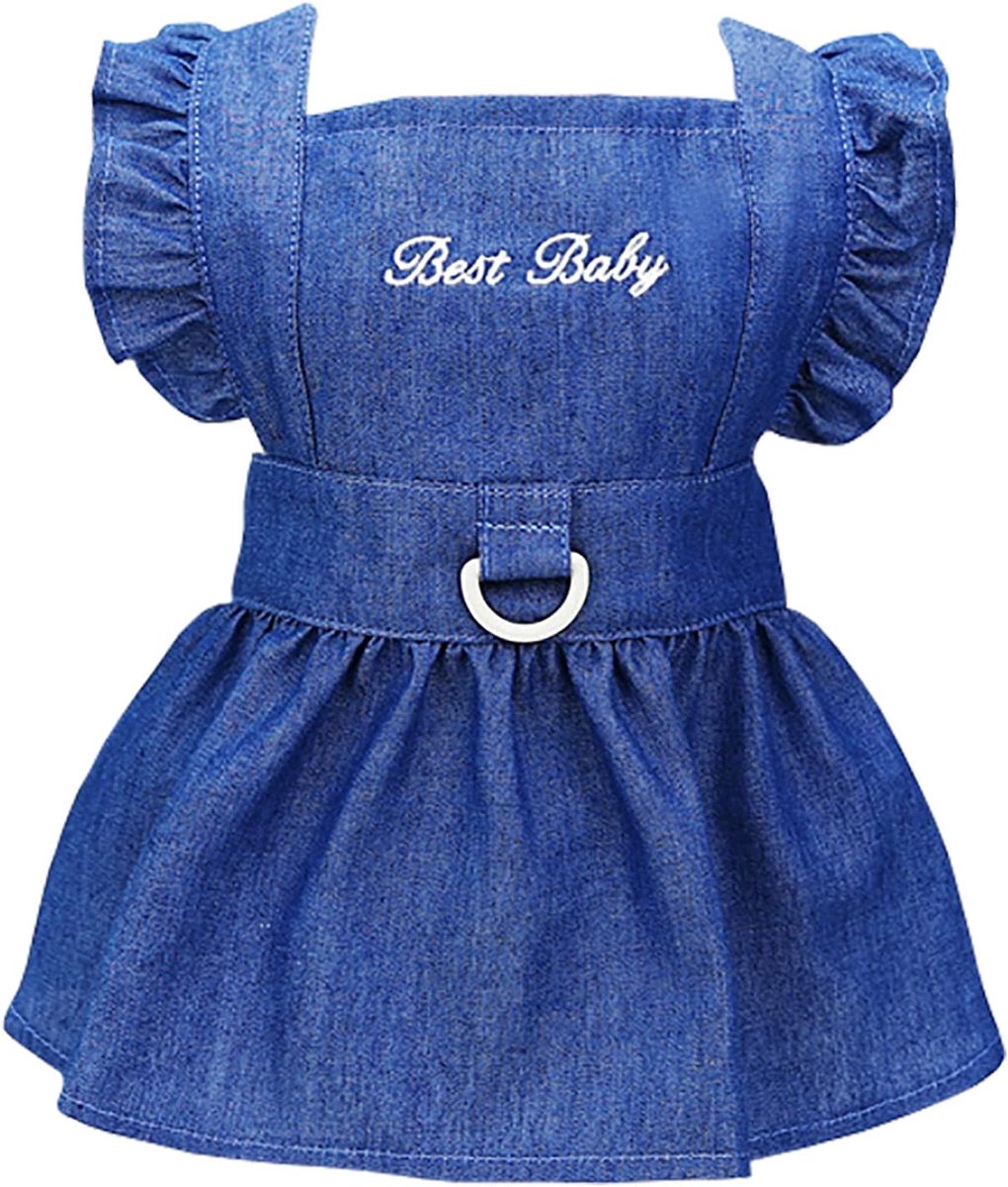 Dog Dress Puppy Luxury Skirt Dog Clothes Princess Dresses Wedding Evening Dress Tutu Skirt Denim Skirt for Small Dogs - ShopVlot
