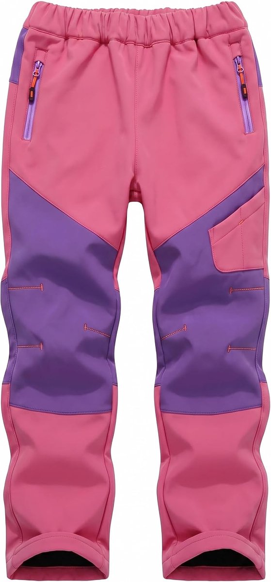 Skibroek voor kinderen, gevoerd, waterdicht, thermobroek