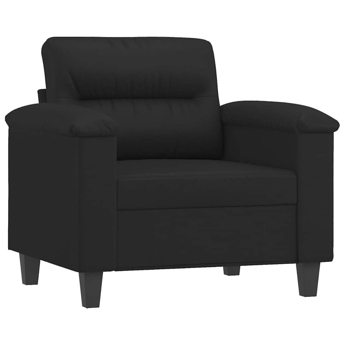 vidaXL Fauteuil - 60 - cm - kunstleer - zwart