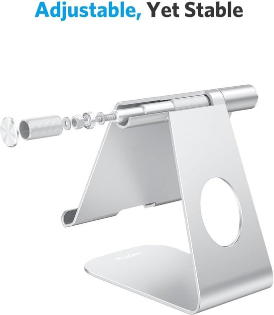 Verstelbare en Duurzame Tablet Stand voor iPad en Samsung Tablets tot 13 Inch, Ideaal voor Thuis en Kantoor Gebruik — afbeelding 2