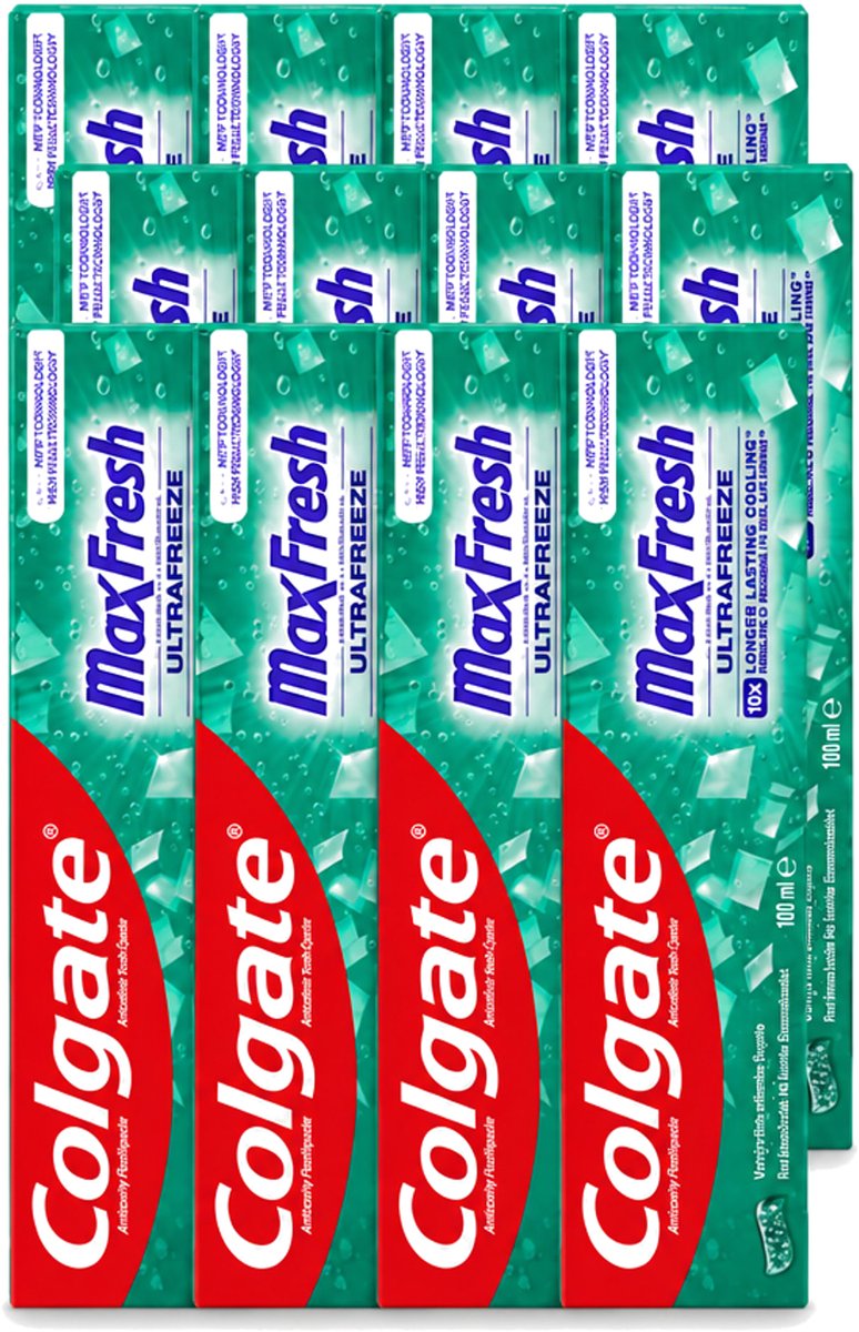 12 x Colgate - Max Fresh Clean Mint - Tandpasta - 100ml - Voordeelverpakking - 12 stuks