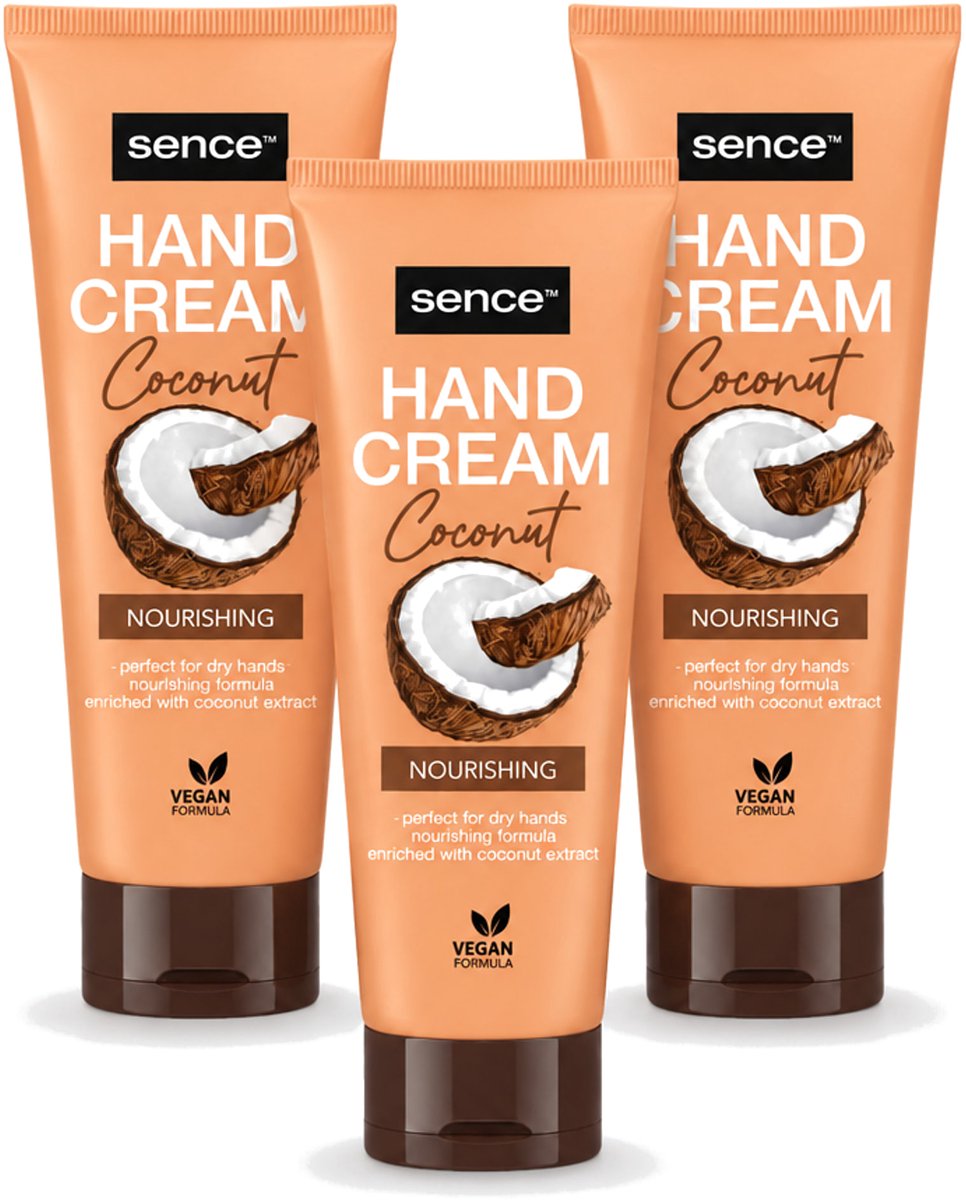3 x Sence – Handcrème – Coconut Nourishing – 75 ml - Voordeelverpakking - 3 stuks