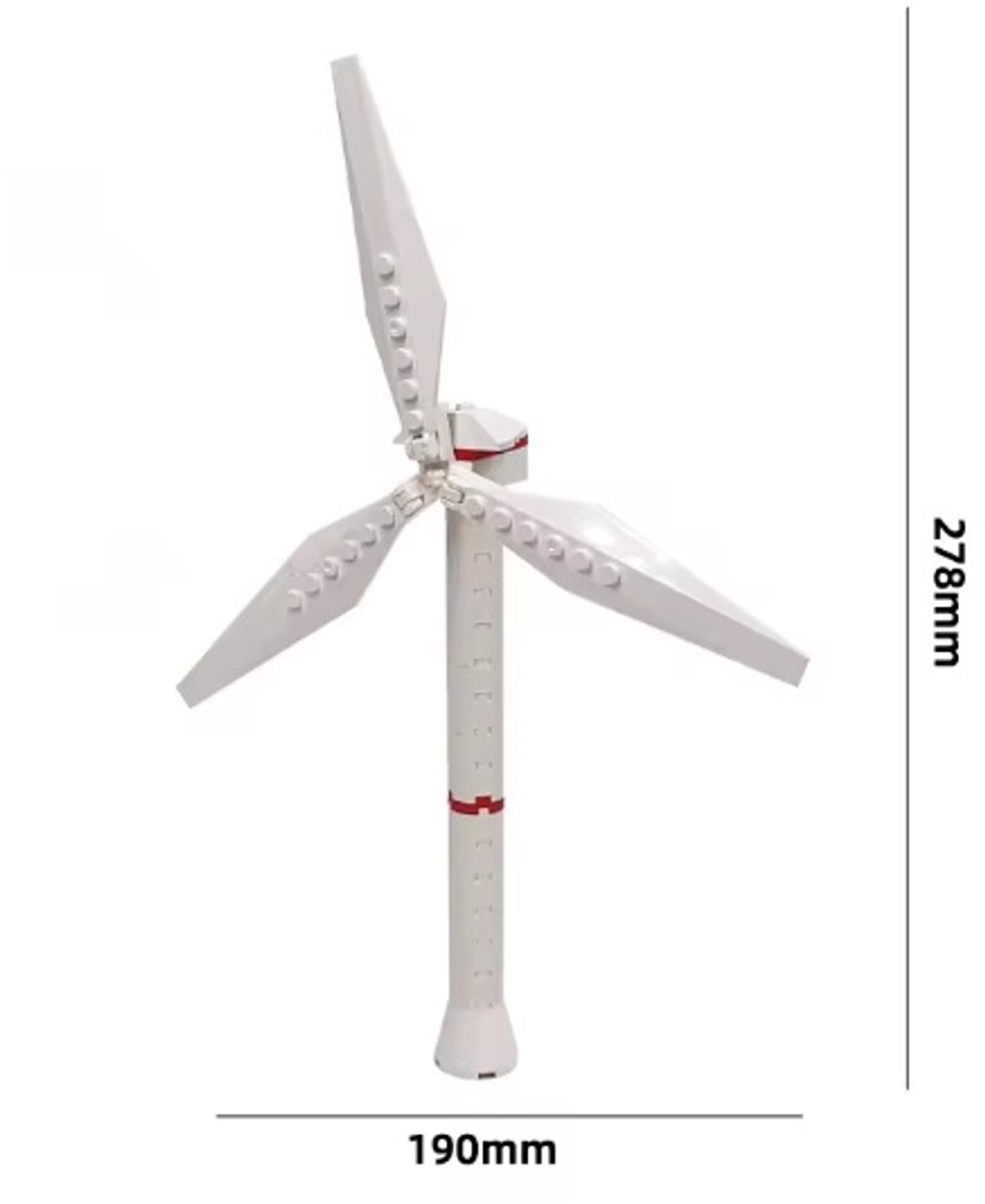 bricksNblocks® bouwblokjes windmolen, 30 blokjes - hoogte ca. 28cm