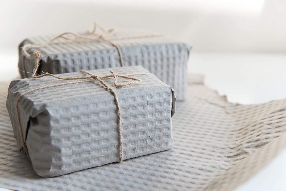 SnelShoppen - Gestoffeerd inpakpapier 130 g/m² op rol 50 cm x 70 m - Milieuvriendelijk alternatief voor luchtkussenfolie, noppenpapier voor verpakking