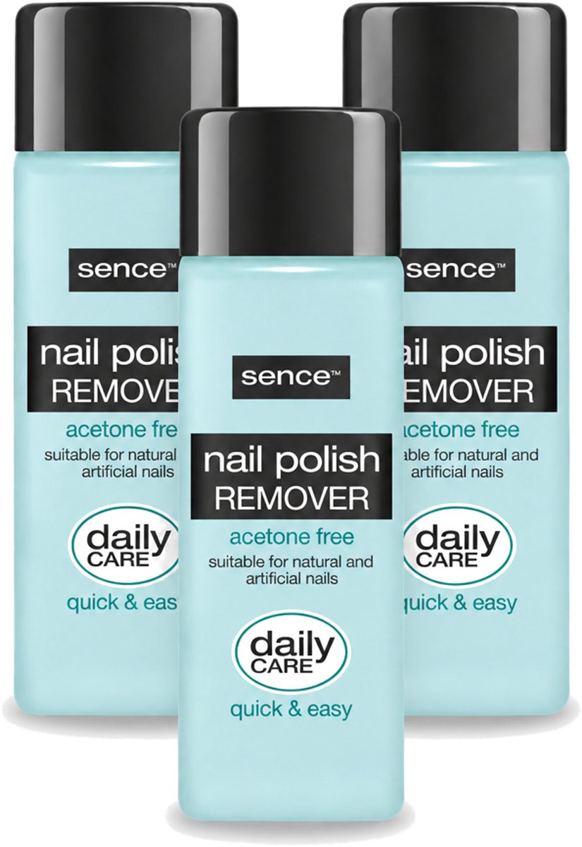 3 x Sence - Acetonvrij - Nagellakremover - Pompflacon - 175 ml - Voordeelverpakking - 3 stuks