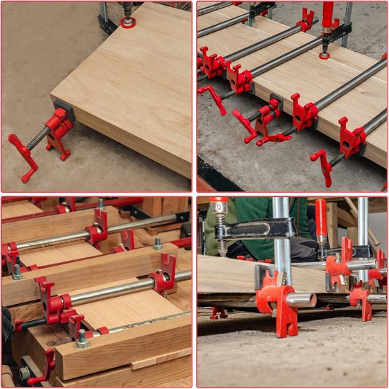 Dailygoods- Buisbeugels Set van 2 - 3/4 Inch Lijmklemmen - Hout Klemmen - Snelsluiting Klem - Robuuste Constructie - Hoogwaardige IJzer. - Houtklem van Dailygoods — afbeelding 4
