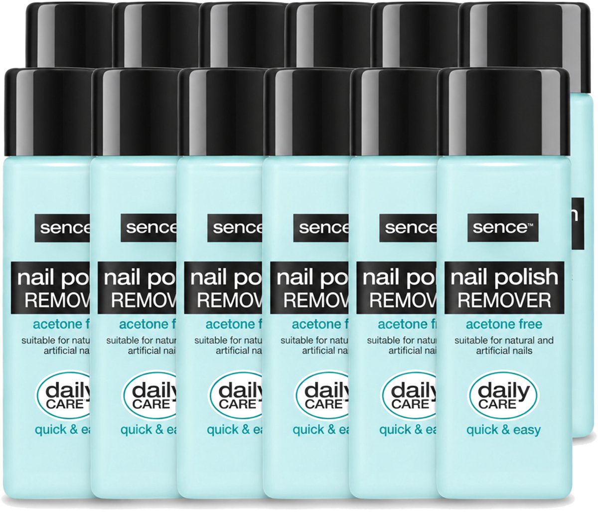 12 x Sence - Acetonvrij - Nagellakremover - Pompflacon - 175 ml - Voordeelverpakking - 12 stuks