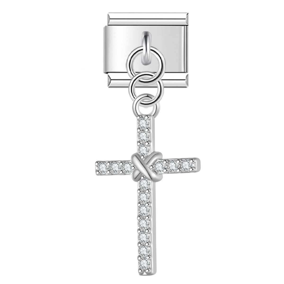 Crystal Encrusted Kruis zilver