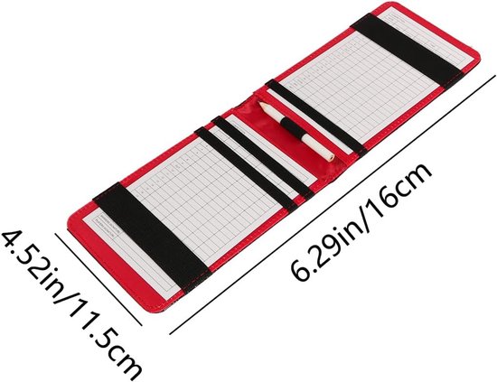 Dailygoods- Scoreboek PU Leer Krokodillenpatroon - Scorekaarthouder - 5 Elastische Banden - 18x11 cm - Duurzaam - Multifunctioneel - Golfboek van Dailygoods — afbeelding 3