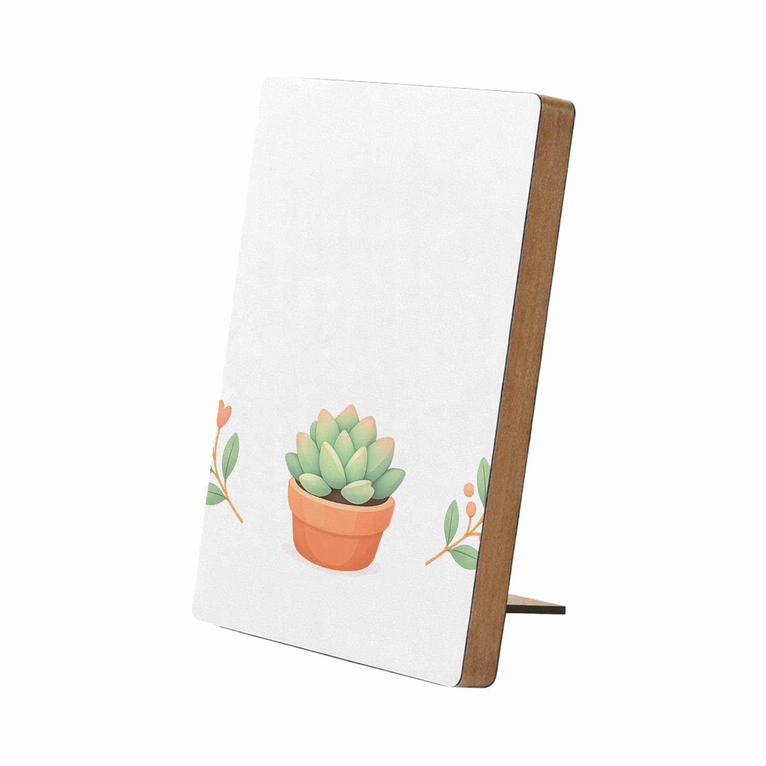 Mr Cadeautjes Glasframe/MDF 12,7 x 17,8 - design Een compacte positieve quote rond een rustige botanische com | cadeau Wit