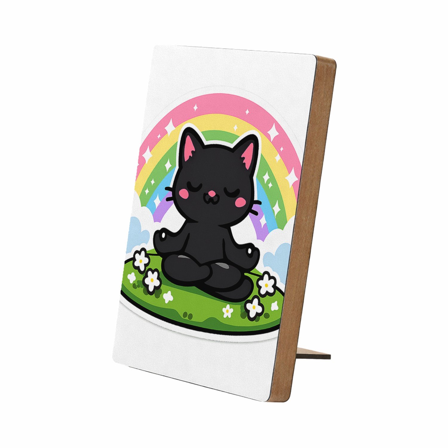Mr Cadeautjes Glasframe/MDF 12,7 x 17,8 - design Een rustige maar grappige zelfzorgprint met een andere dierf | cadeau Wit
