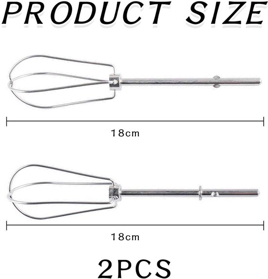 Mixeraccessoires - 1 paar - 180 mm - Zilver — afbeelding 5