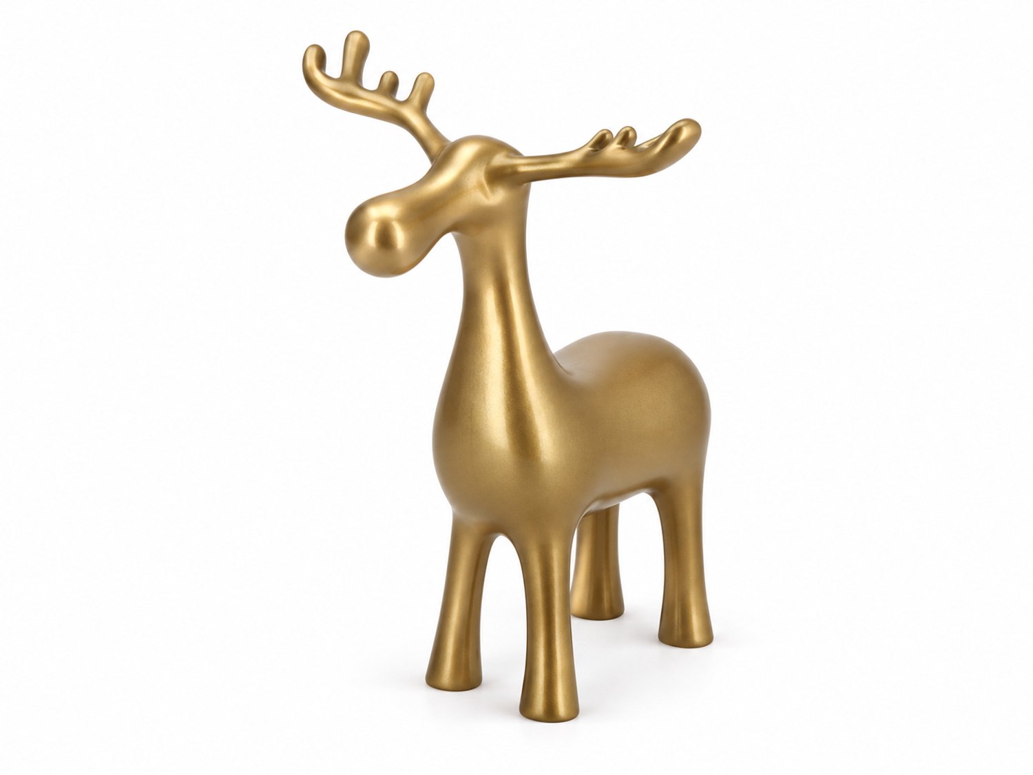 Daan-Kromhout Daan Kromhout - Decoratief Beeld - Eland - Goudkleurig - 14,5 x 13 x 18 cm - Metaal - Kerstdecoratie