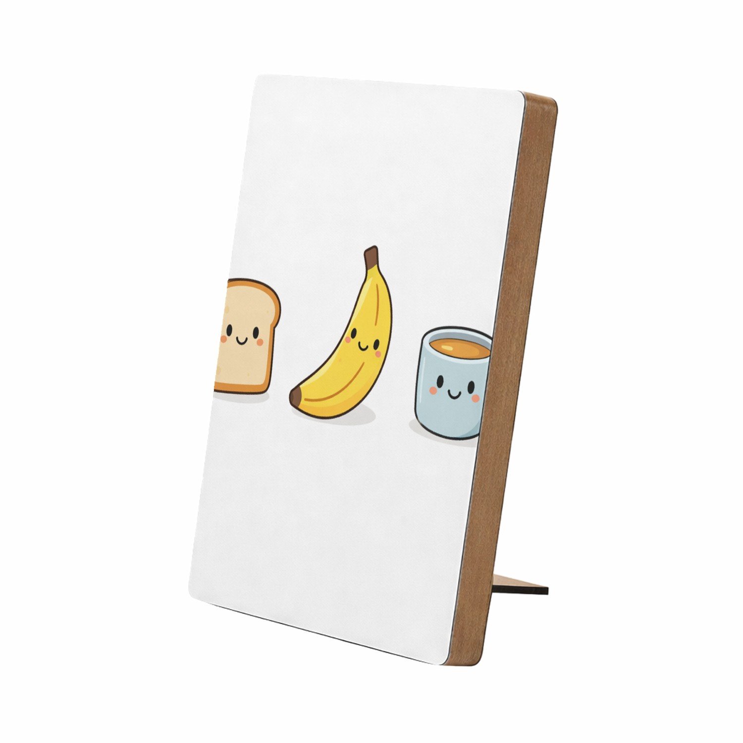 Mr Cadeautjes Glasframe/MDF 12,7 x 17,8 - design Rustige ontbijtprint met een speelse centrale boodschap en d | cadeau Wit