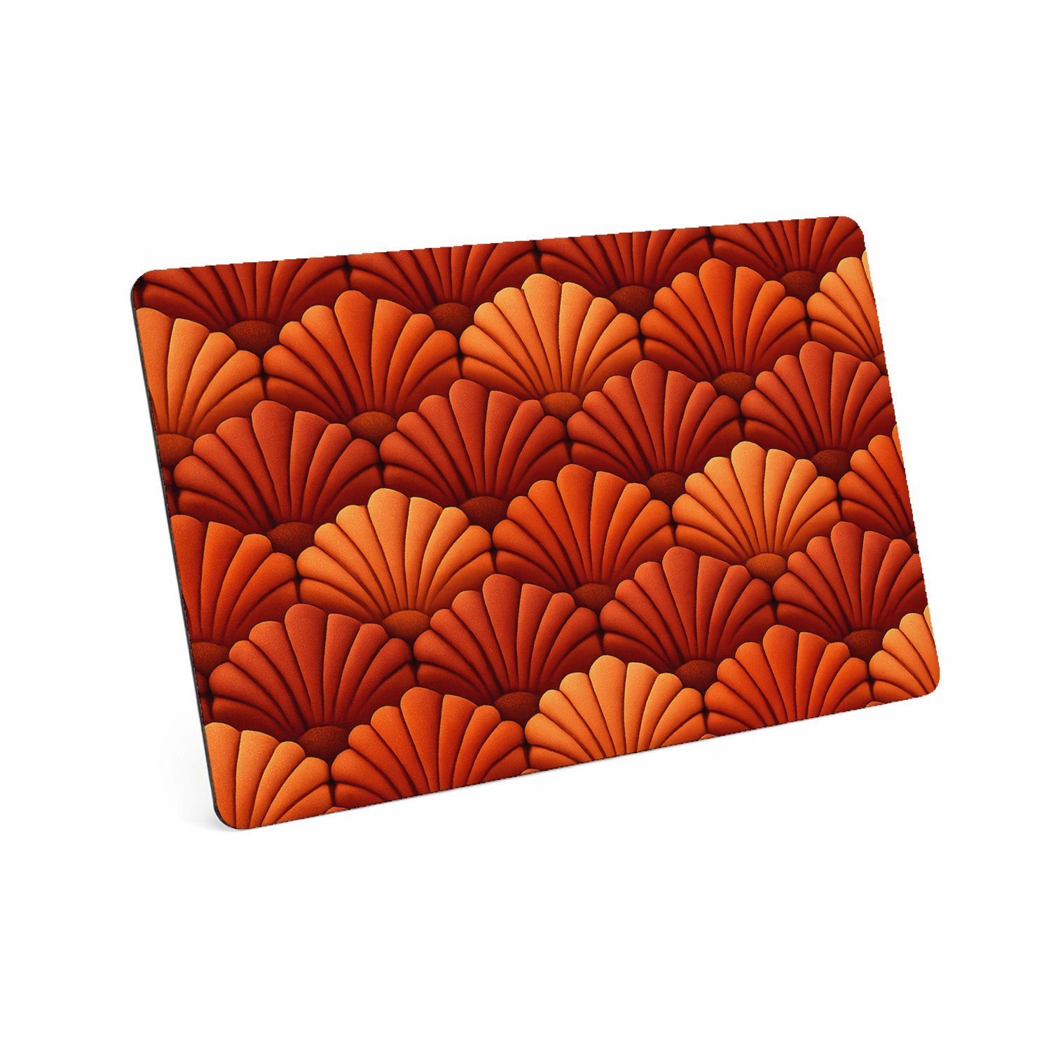 Mr Cadeautjes MDF magnetische fotolijst 28 x 19 - design Herhaalpatroon van gestileerde stervormige schelpen in zacht | cadeau Wit