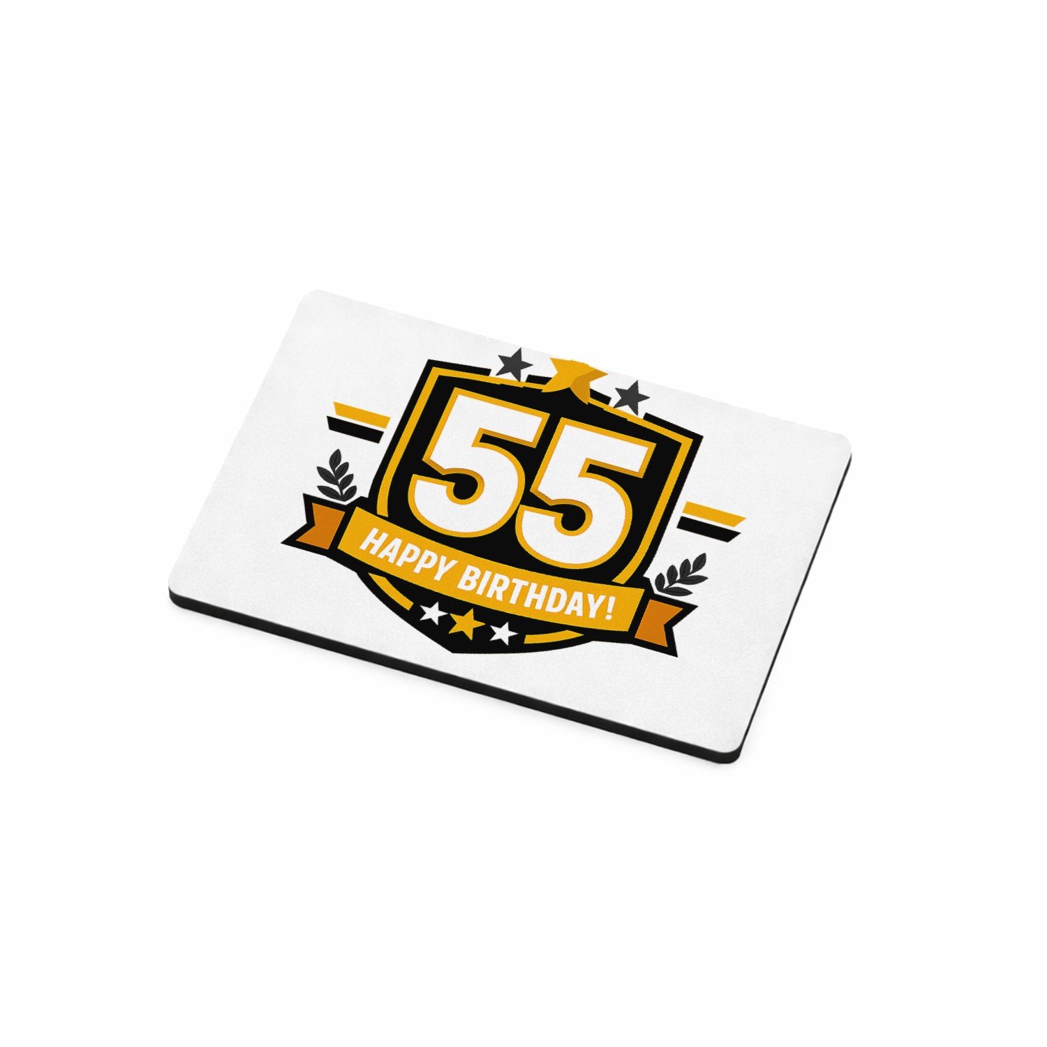Mr Cadeautjes MDF magnetische fotolijst 7,5 x 5 - design Feestelijke mijlpaalprint met een centraal cijfer in een gra | cadeau Wit