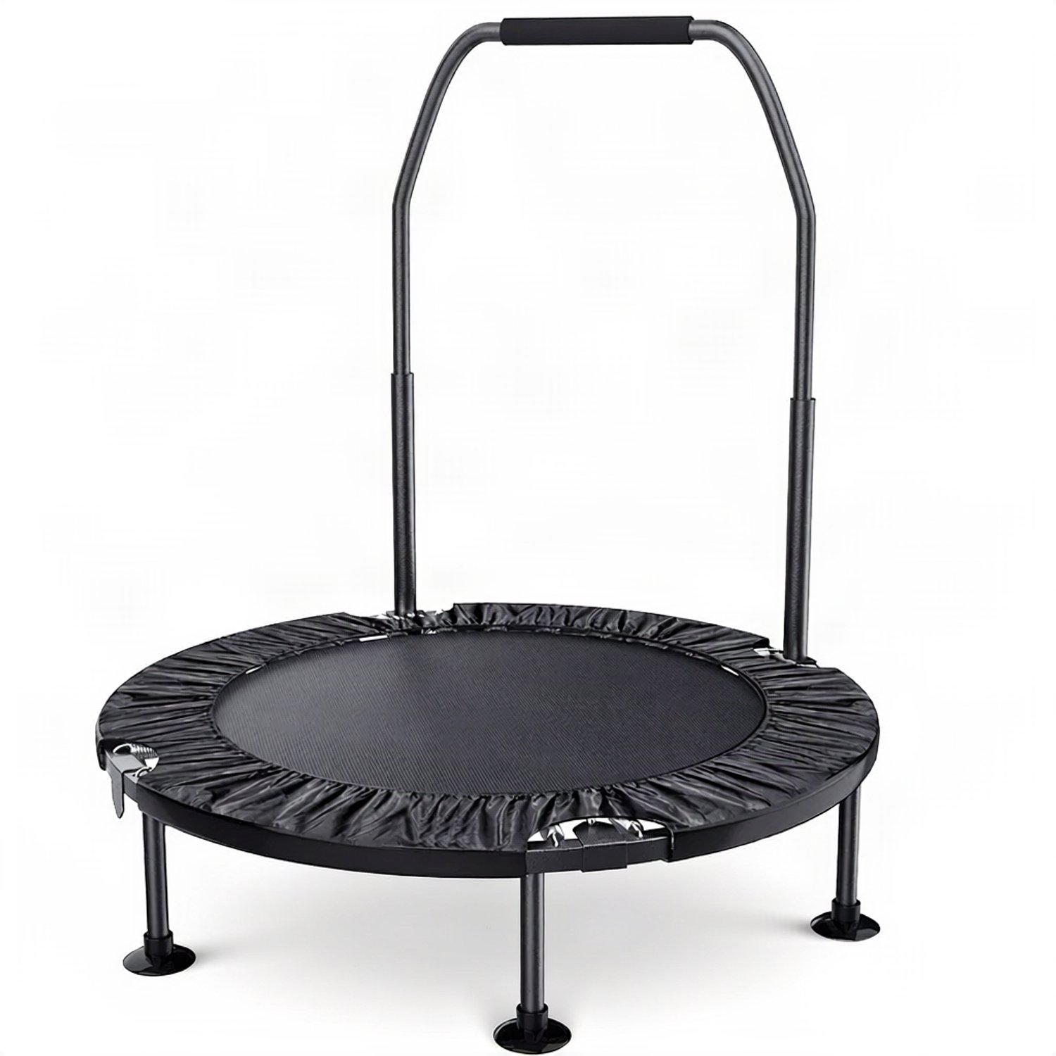 Mini-trampoline - Voor Volwassenen en Kinderen - Opvouwbaar en Verstelbaar - Zwart