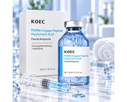 KOEC PDRN Copper Peptide Ampoule 30 ml – Gezichtsserum met GHK-Cu Koperpeptiden & Hyaluronzuur – Hydraterend – Voor een Gladdere en Vollere Huid
