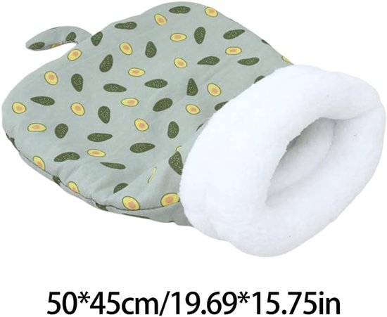 Huisdier Slaapzak - Zachte Pluche Kattenbed - Warm & Wasbaar - Blauw met Wolkenprint - voor Katten en Kleine Honden - Winter — afbeelding 2