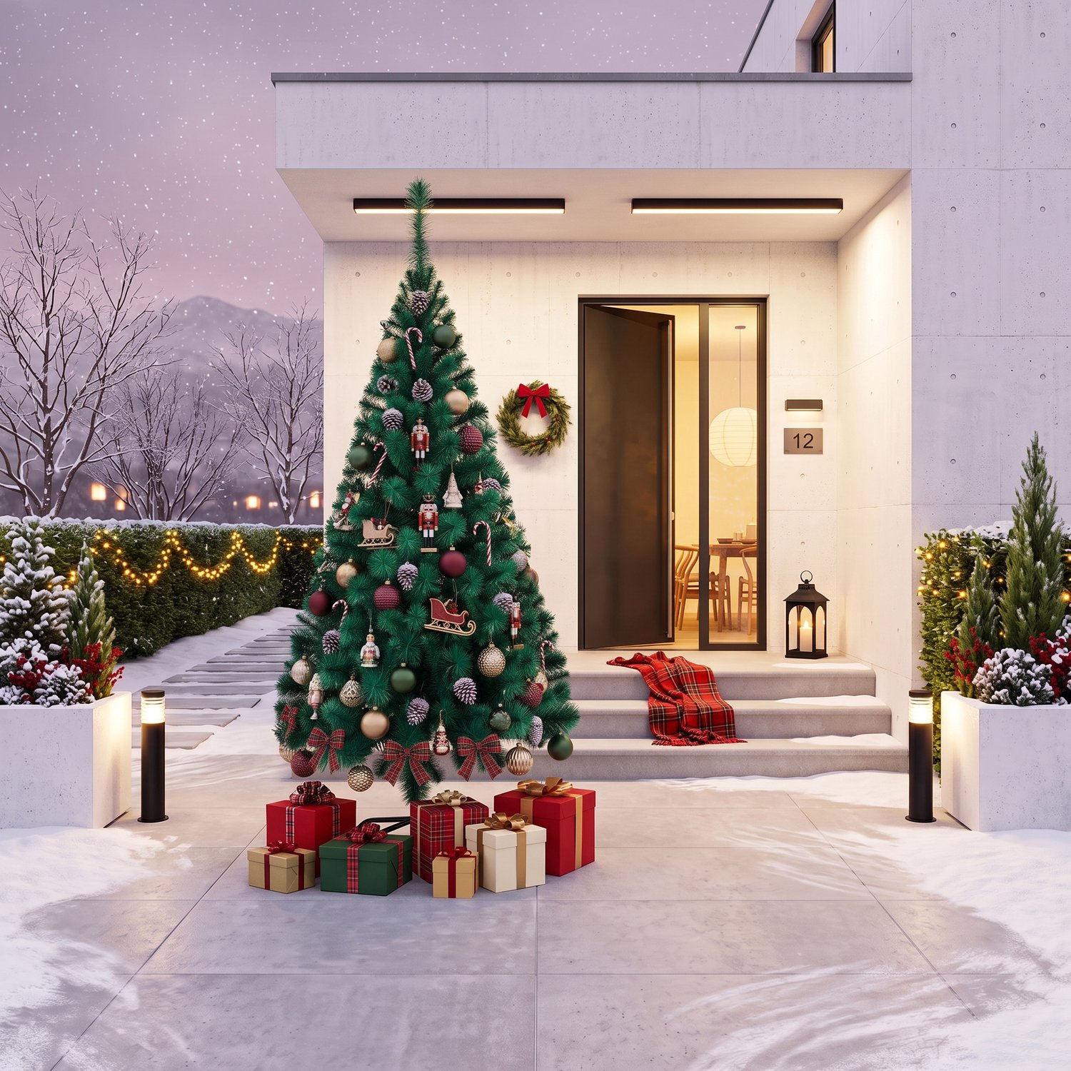 Kerstboom – 210cm Kunstkerstboom – Groen PVC met standaard – foto 8