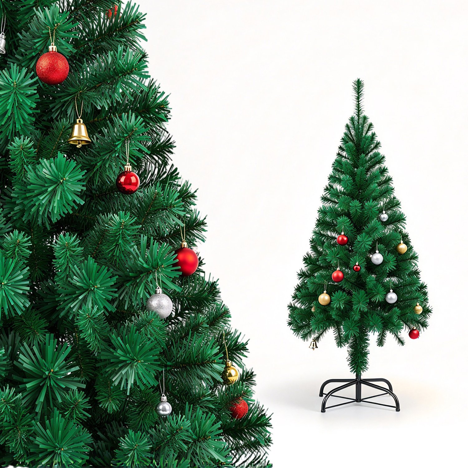 Kerstboom – 180cm Kunstkerstboom – Groen PVC met standaard