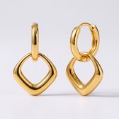 Lundholm Premium Stainless Steel luxe Oorbellen Goud kleurig Elegant Scandinavisch Design - Julia Serie - Vrouwen Cadeautjes Cadeau Sieraad – Waterbestendig – Luxe Geschenkverpakking – Vrouwen Cadeautjes Cadeau voor Vriendin