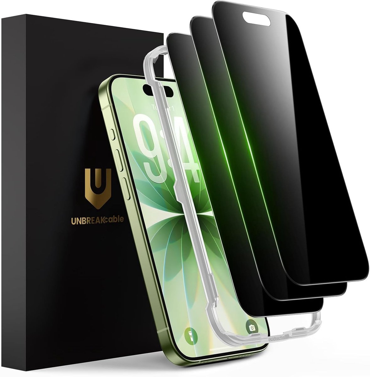 Tempered Glass Screen Protector voor iPhone 17 (6.3 Inch) - Privacy, Krasbestendig en Antivingerafdruk - Set van 3 Stuks