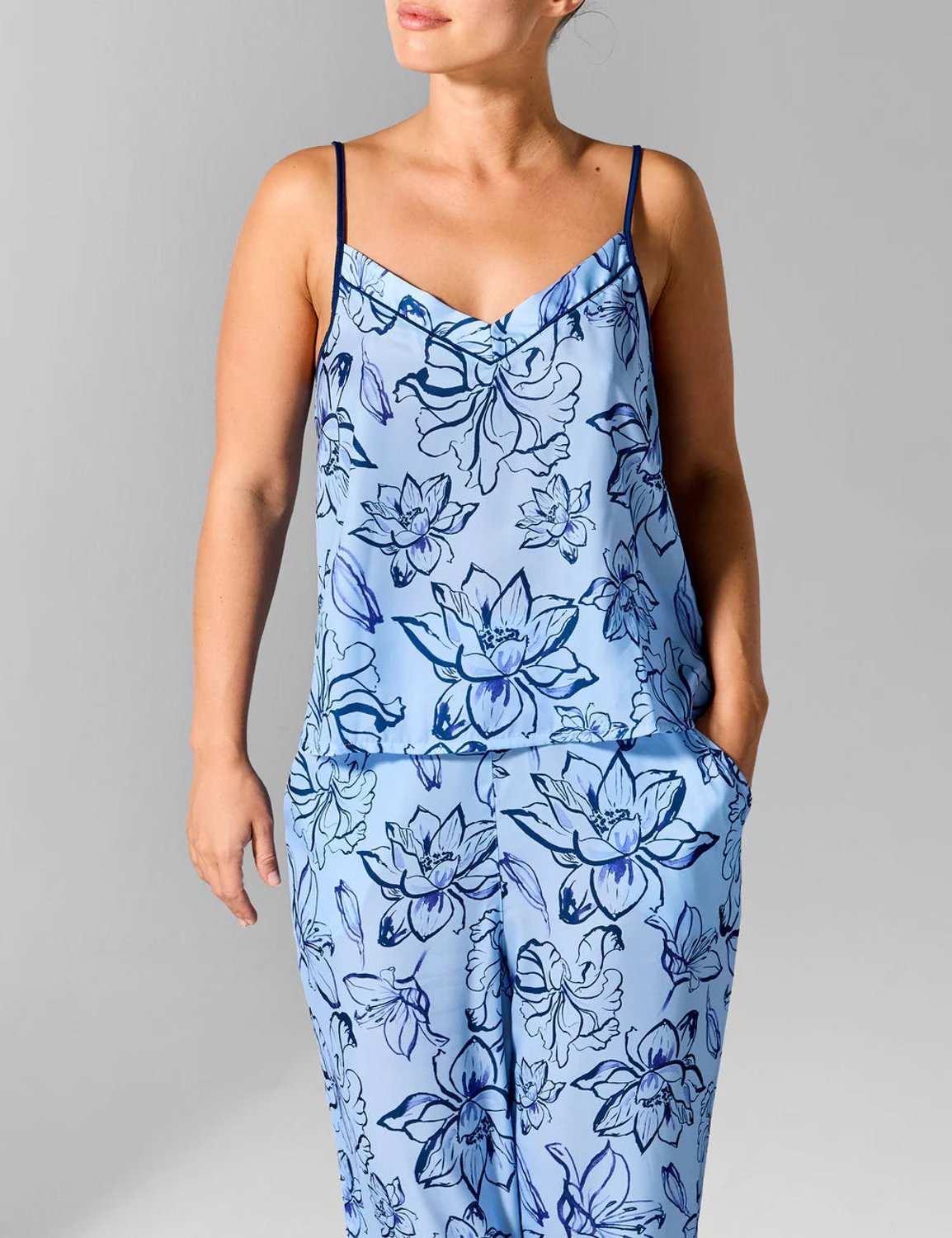 Sapph - Jolie Printed Top Blauw - maat L - Blauw