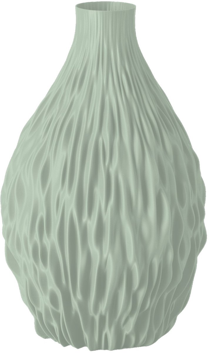 Layvo Noor Vaas - Salie - 25 cm - droogbloemen vaas - organische vaas - gerecycled plastic