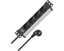 Alu-Line 10" stekkerdoos voor schakelkasten 4-voudig 2m H05VV-F 3G1,5