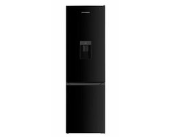 Heinner HC-HM260BKWDE++ Koel-vriescombinatie met Waterdispenser Zwart 260 L – Vrijstaand – Instelbare Thermostaat – Omkeerbare Deur – 5 Jaar Garantie