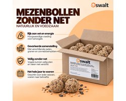 Oswalt Mezenbollen Zonder Net - Tuinvogels - Vetbollen - 100 Stuks