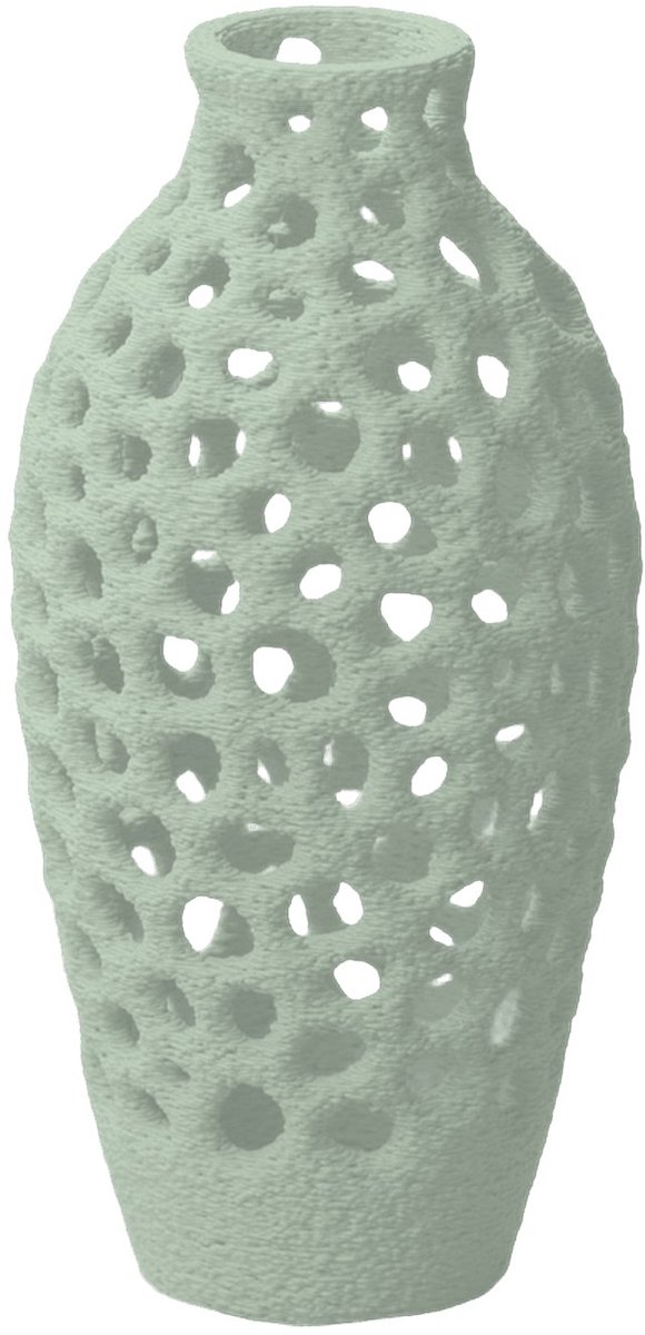 Layvo Ulani Vaas - Salie - 20 cm - droogbloemen vaas - organische vaas - gerecycled plastic