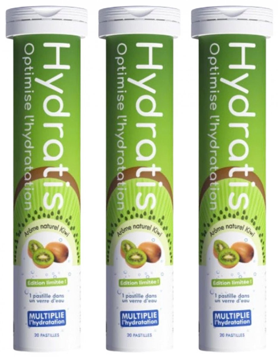 Hydratis Set van 3 x 20 Bruistabletten (Aroma : Kiwi)