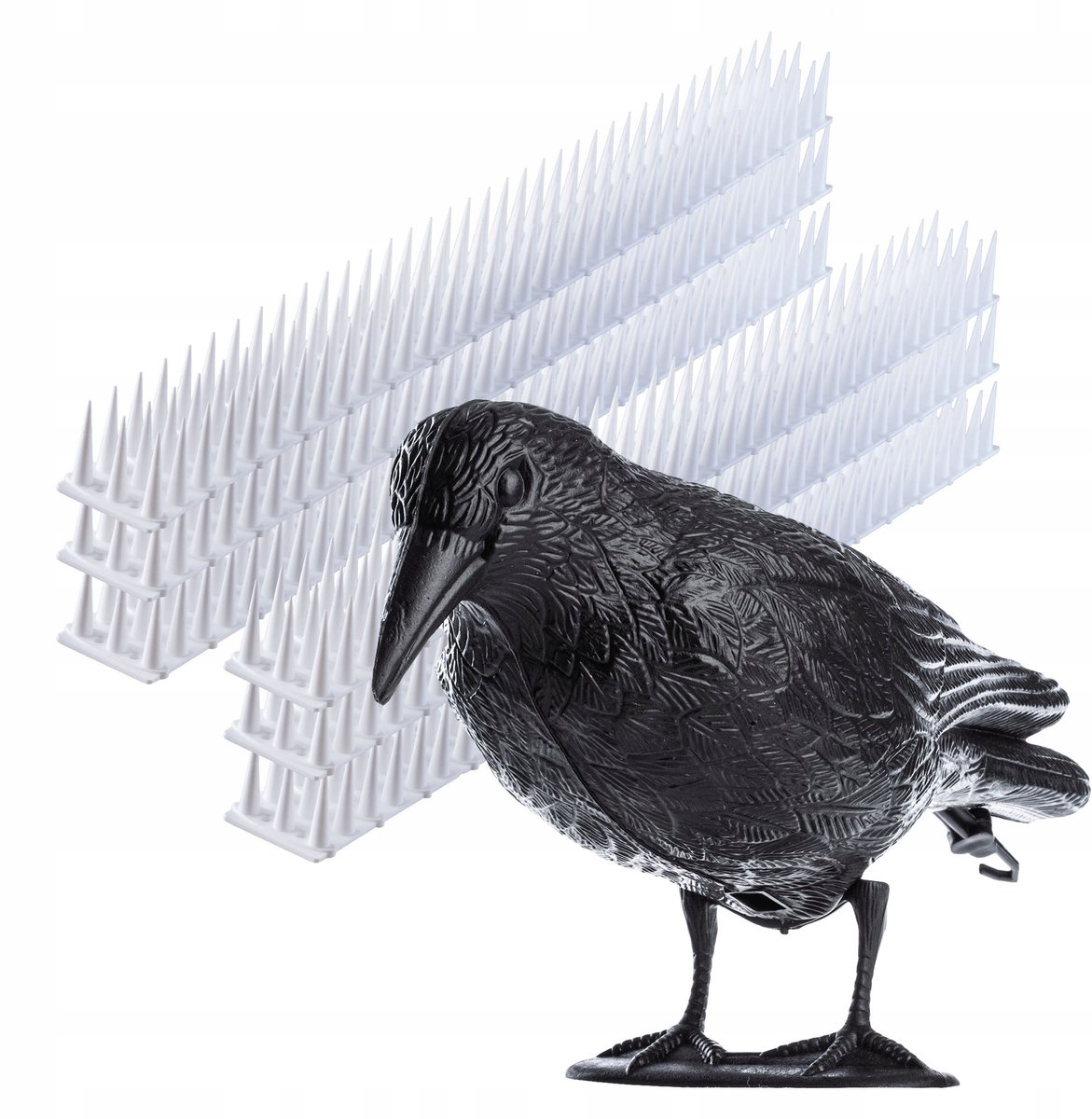 KADAX Raven-duiven-vogelafschrikking + spikes, 6 stuks