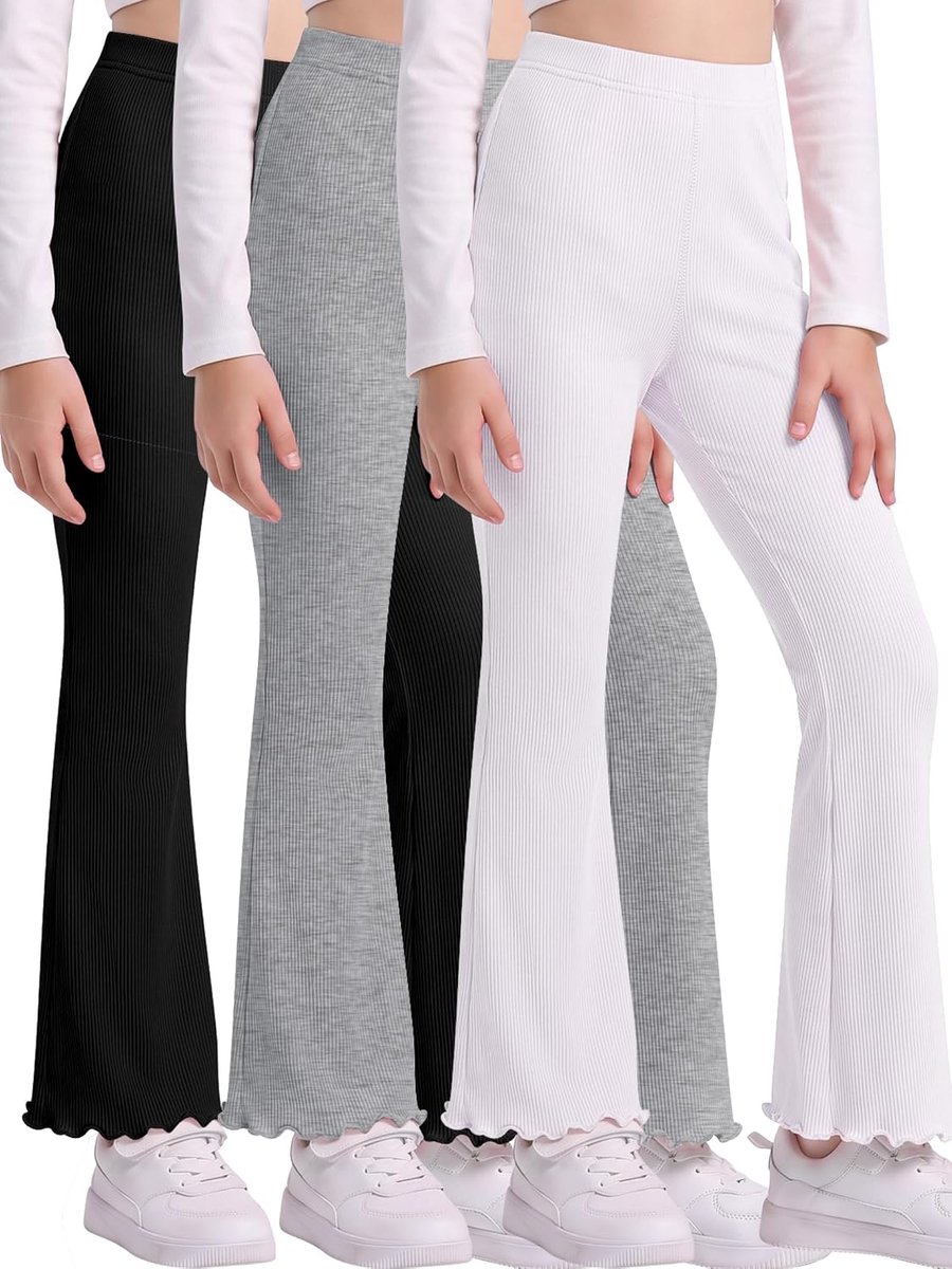Uitlopende legging katoen volledige lengte bootcut broek 3-12